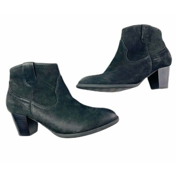 VIONIC Upright Windom Suede Boots Orthaheel Western Style Heel Booties 6.5 W - Picture 4 of 6